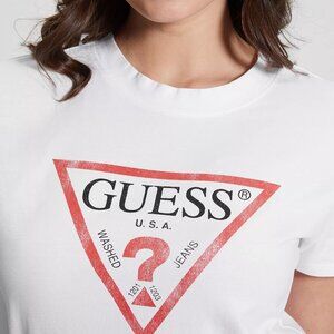 Guess Classic Fit Organic Cotton Graphic Single Stitch T-Shirt - Size XL